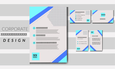 corporate brand identity and office stationary design for office and corporate uses for their clint ,mockup template of ID card, business card, and corporate resume for business men and clint .