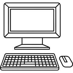 computer and keyboard