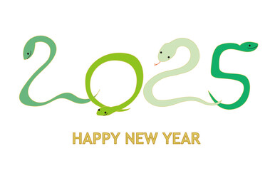 蛇のイラスト年賀状素材