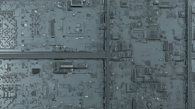 Abstract Grey Pattern with Geometric Shapes and Lines