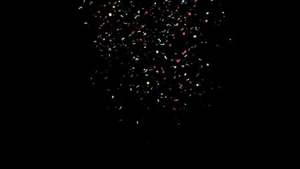 Confetti falling popper exploding burst Screen Background 4K. Celebrate the holidays. Confetti celebration, birthday party, anniversary party. particles, joy party celebration, exploding fireworks - Powered by Adobe