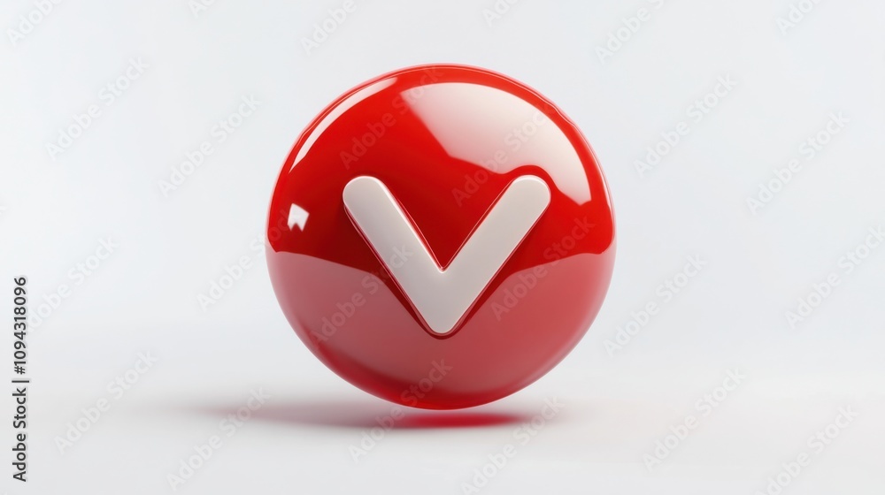Poster upload symbol in a glossy 3d button, isolated on a white background