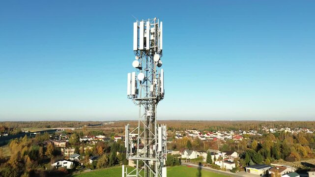 Cell tower for wireless communication in countryside