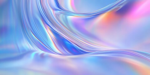 Naklejka premium Abstract Fluid Motion Soft Pastel Colors Three Dimensional Gradient Artistic Background