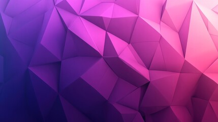 Obraz premium Abstract low-poly background with vibrant purple and pink gradient.