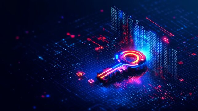 Post Quantum Cryptography Key Distribution Security Illustration