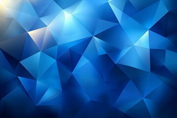 Fototapeta premium Blue Geometric Pattern Digital Artwork with Triangles and Polygonal Shapes