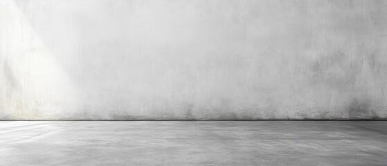 Minimalist Grey Concrete Wall and Floor Background Abstract Interior Space Modern Design