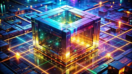 Bright Box Hi-Tech Architecture - AI Generated Photo