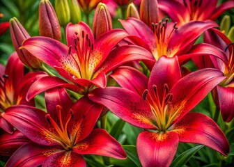 Crimson Flag Lily Macro, Norfolk, England - Rule of Thirds