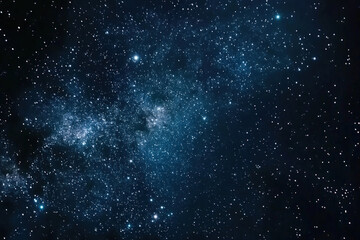 Starry Night Sky Filled with Galaxies