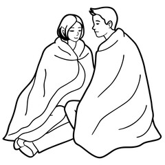 couple in a blanket