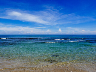 Sea and beach at Playa Punta Uva in Costa Rica.