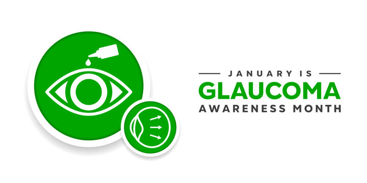 January Is Glaucoma Awareness month. Eye. Great for cards, banners, posters, social media and more. White background.