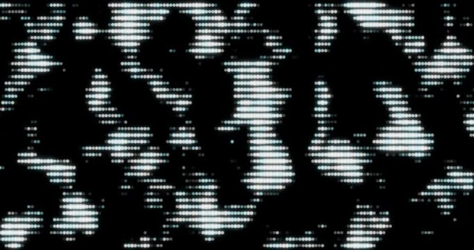 Slow White Retro Lights Looped Low Scale Pattern