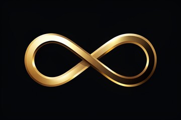 Elegant Z Infinity Logo Silhouette - Gold Business Branding