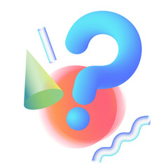 Question abstract illustration