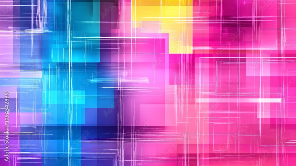 Aufkleber abstract pixelated gradient in bold retro colors