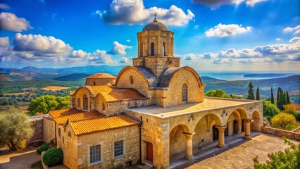 Golden light bathes Apostolos Andreas Monastery, Karpaz.