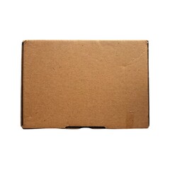 Blank brown Cardboard Box for shipping on an isolated white background