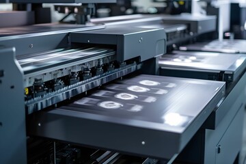 Advanced printing machinery in a modern production facility