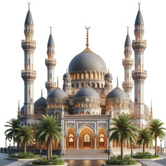Fototapeta premium A Realistic Beautiful Mosque vector
