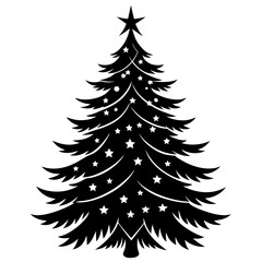 Christmas  Evergreen Serenity with white background