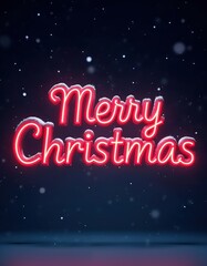 Fototapeta premium Wish you a Merry Christmas text. Typography