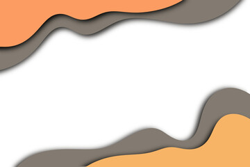 Wavy 3D background with papercut style 