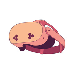 modern VR headset with a sleek and minimalist design Vector illustration