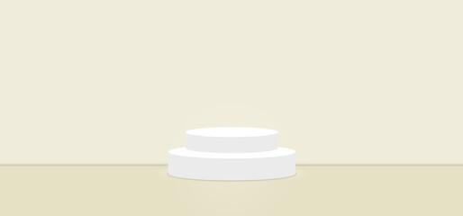 Baby's Breath color abstract with stage podium display platform, modern studio, wall scene fashion, stage podium scene with for Award Ceremony and colorful presentation. 3D rendering.