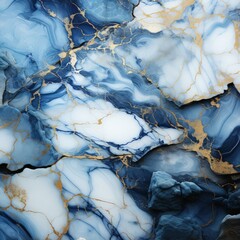 Obraz premium Elegant White and Dark Blue Marble with Muted Tones and Textured Surface