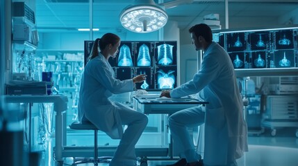 They are discussing the results of a medical scan