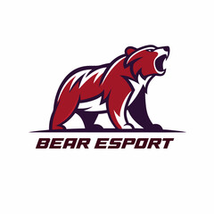 esport style bear animal logo esport