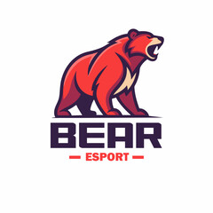 esport style bear logo ai
