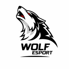 esport wolf logo animal