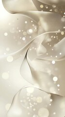 Abstract beige wavy background with glowing particles