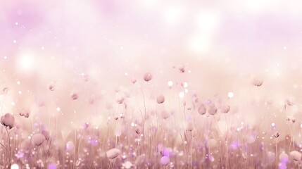 Soft Pink Flowers in a Dreamlike Field