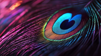 Fototapeta premium Close-Up of a Peacock's Eye