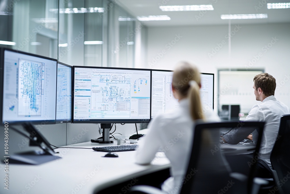 Aufkleber business colleagues using video conferencing software in a hybrid work setup