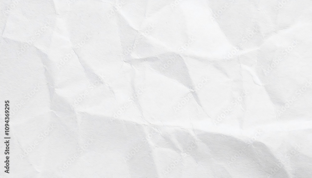 Aufkleber close up of creased white paper surface, creating an abstract textured background ideal for various 
