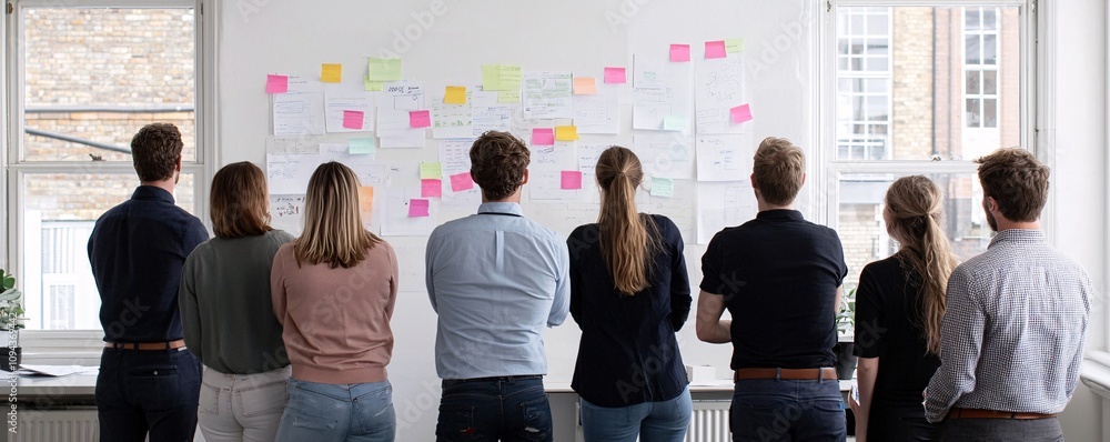 Aufkleber group of professionals engaging in a problem-solving session in a stylish office