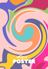 Colourful liquid swirl design minimalist style. Modern abstract art for advertising posters, promotions, covers