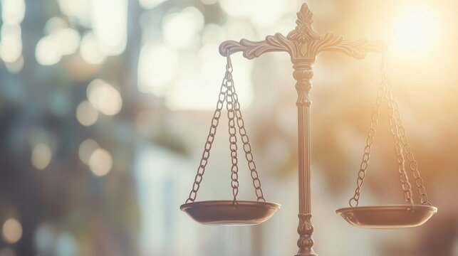 Justice symbolizing fairness law court legal imagery urban setting close-up perspective legal system concept