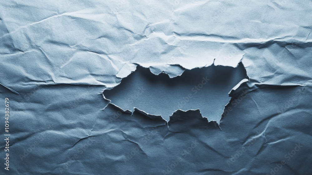 Poster torn paper exposing texture studio abstract art minimalist environment close-up concept of fragility
