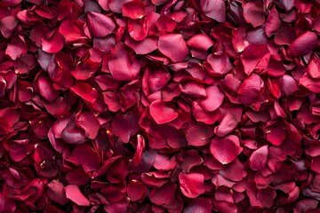 Fototapeta premium Red rose petals background.