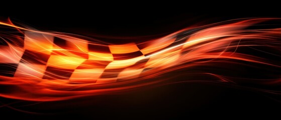 Abstract Racing Flag design with a futuristic checkered pattern background wallpaper AI generated image