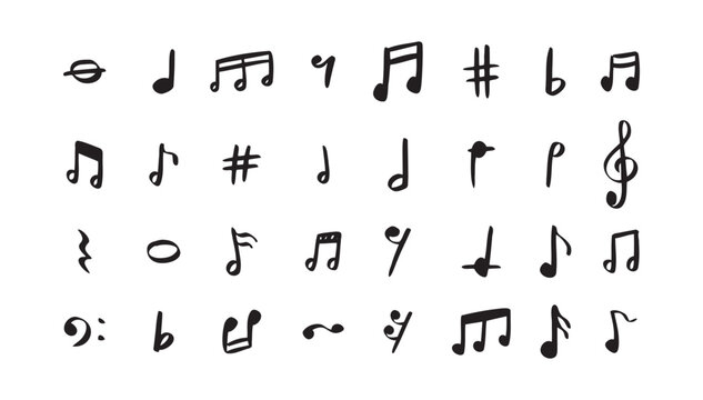 Simbols Notis Music Notes Symbols Images – Browse 1,517,265 Stock Photos, Vectors ...