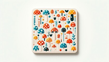 pattern with mushrooms 
