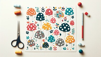 pattern with mushrooms 